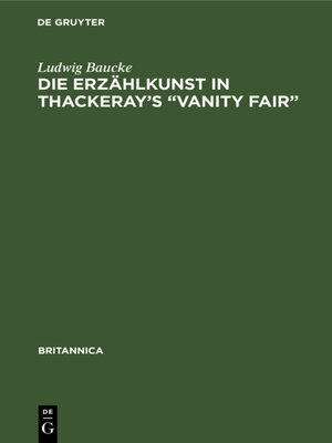 cover image of Die Erzählkunst in Thackeray's "Vanity Fair"